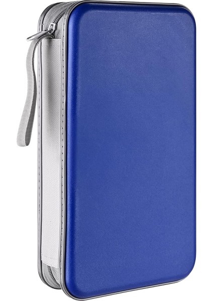 DVD Kılıfı, 96 Kapasiteli CD Kılıfı Taşınabilir CD Kılıfı Tutucu Depolama Sert Plastik DVD CD Cüzdan Tutucu Araba Için Düzenleyici (Mavi)