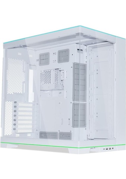 Li O11D Evo Rgb Bilgisayar Kasası, Entegre Rgb Aydınlatma, 455 mm Gpu Içermez, 420 Mm'ye Kadar Radyatör, Çelik, Alüminyum, Sertleştirilmiş Cam, Beyaz