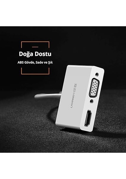 Type-C To Hdmı-Vga Dönüştürücü Adaptör Beyaz fiyatları