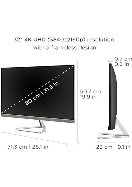 VX3276-4K-MHD 32" 4K Uhd, 60HZ, 4 Ms, Va, HDR10, 2xhdmı+Dp+Mini Dp modelleri