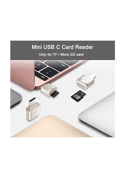 Sd Kart Okuyucu – USB C & USB Dönüştürücülü Otg Kart Okuyucu, Type-C Tf Hafıza Kartı Okuyucu, Macbook, Samsung, Laptop, Android Uyumlu Metal Mini Kart Okuyucu | Evınto modelleri