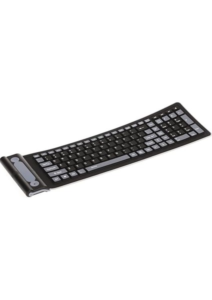 Taşınabilir Esnek Rulo Suya Dayanıklı Yıkanabilir Yumuşak Silikon Kablosuz Klavye USB Alıcısı ile Pc Tablet Dizüstü Bilgisayar Için fiyatları