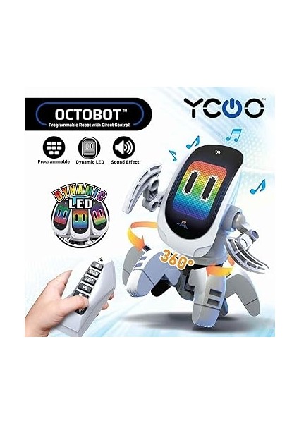 Sesli ve Işıklı Programlanabilir Octobot Robot indirimleri