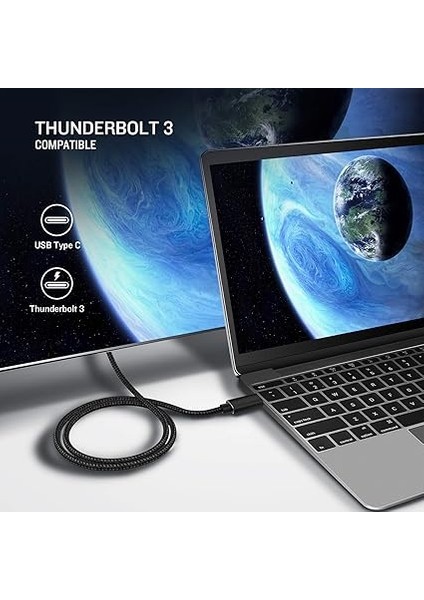 USB C HDMI Adaptörü, USB 3.1 Tip C HDMI Kablosu 4K 1,8 M (Thunderbolt 3 ile Uyumlu) | Galaxy Note9/8/s8/s8 Plus, Macbook, Imac, Pixelbook (Gece Yarısı Karanlık) Için fiyatları