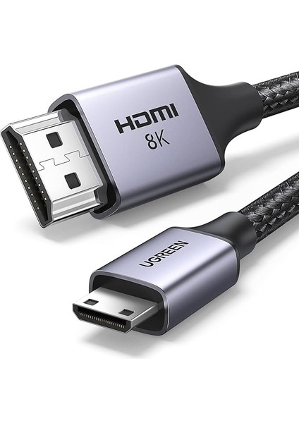Mini HDMI Kablosu 8k 2.1 Ethernet 3D Full Hd 1080P Hdr Arc - Raspberry Pi 4, Kamera, Tv Vb. ile Uyumlu (1m)
