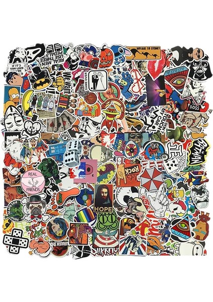 Sticker Paket 300 Parça Bisiklet Araba Çıkartması Seti Su Geçirmez Vinil Grafiti Çıkartması Araba Motosiklet Bisiklet Kaykay Bagaj Dizüstü Bilgisayar Çıkartması MacBook iPad Yetişkin Genç