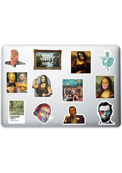 Aksesuar Art Sanat Temalı Dekoratif Laptop Notebook Tablet Telefon Sticker Set 009