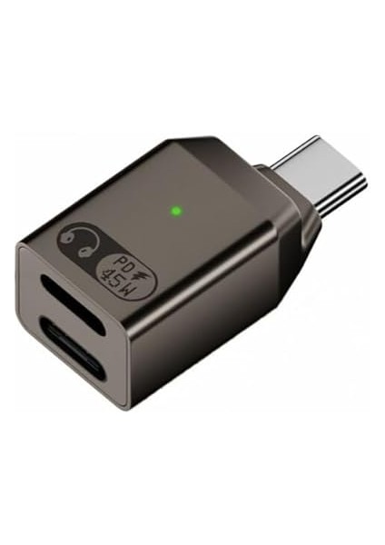 Type C To Type C ve Lightning 45W Hızlı Şarj Kulaklık Dönüştürücü Otgcl