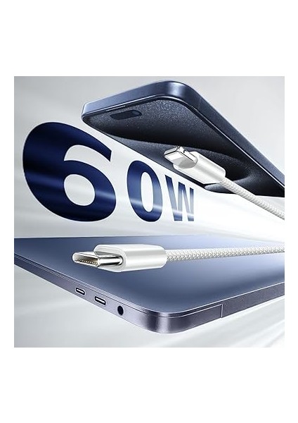 Labs BL74 Örgülü 60W 1.2m Data ve Şarj Kablosu, Bükülmeye Dayanıklı, Hızlı Şarj (Type-C To Lightning) modelleri