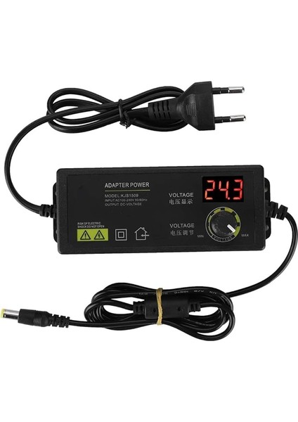 Ayarlanabilir Adaptör, Güç Kaynağı Ayarlanabilir 3 – 36 V Geniş Aralıklı Ayarlanabilir Güç Kaynağı Parazit Önleyici 60 W 1,7 A Ac Dc Adaptör