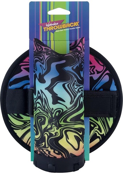 Throwback, Next Generation Aırlyft Velcro Throw Back Game, Padel Garden Neon Target Challenge 2 Raket ve 1 Kaydırıcı, Her Yaş Için Yakalama Eğlencesi, Tek Beden, Tek Renk, Tek Beden