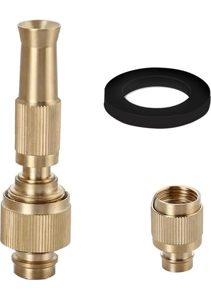 Basınçlı Bahçe Hortumu Başlığı, Ayarlanabilir Metal Püskürtme Ucu, Araç Yıkama ve Sulama Için