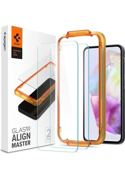 Galaxy A35 ile Uyumlu Cam Ekran Koruyucu Kolay Kurulum Glas.tr Alignmaster (2 Adet) - AGL07772