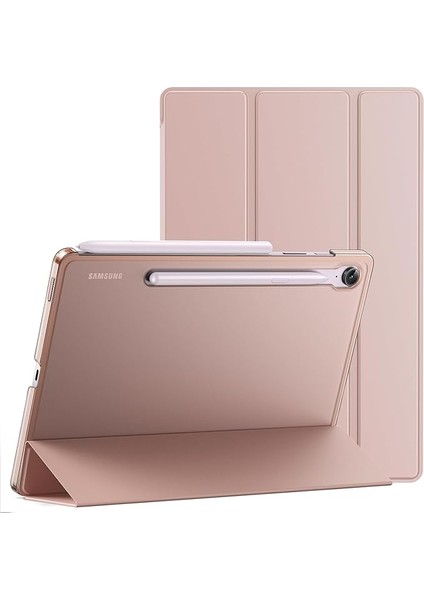 Galaxy Tab S10 Fe+/ S10 Fe Plus 13.1inç ile Uyumlu Kılıf Smart Case Akıllı Uyku Modlu Kapaklı Kılıfı (Rose)