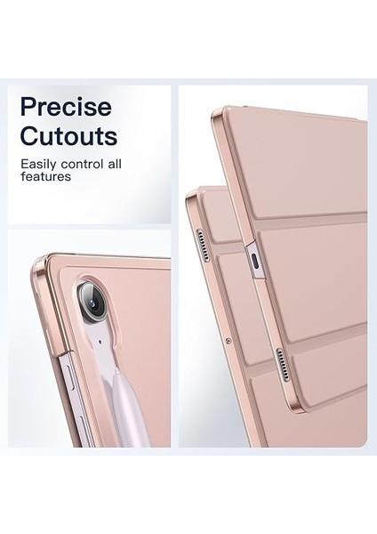 Galaxy Tab S10 Fe+/ S10 Fe Plus 13.1inç ile Uyumlu Kılıf Smart Case Akıllı Uyku Modlu Kapaklı Kılıfı (Rose) modelleri