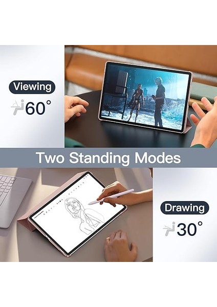 Galaxy Tab S10 Fe+/ S10 Fe Plus 13.1inç ile Uyumlu Kılıf Smart Case Akıllı Uyku Modlu Kapaklı Kılıfı (Rose) fırsatları