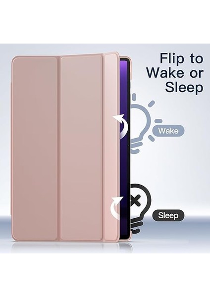 Galaxy Tab S10 Fe+/ S10 Fe Plus 13.1inç ile Uyumlu Kılıf Smart Case Akıllı Uyku Modlu Kapaklı Kılıfı (Rose) indirimleri