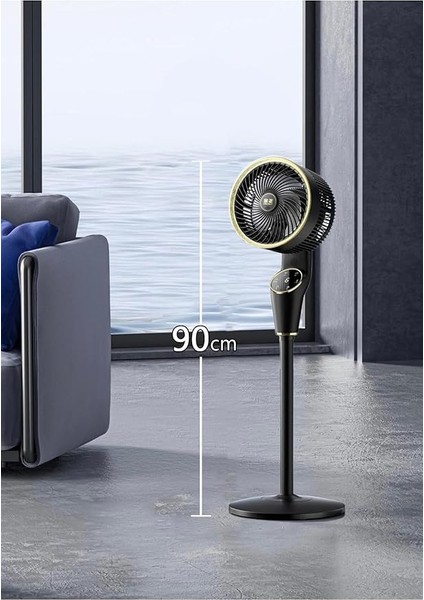 90CM Ultra Sessiz Ayaklı Vantilatör Uzaktan Kumandalı 360 Denerece Dönüş, Dijital Ekranlı Ayarlanabilir 3 Farklı Boy Masaüstü Veya Zeminde Kullanım CVR-MX45 (Siyah) modelleri