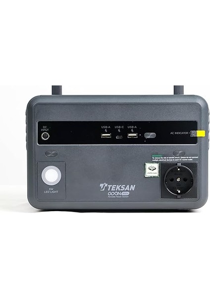 Go On 300W Taşınabilir Güç Istasyonu, Güneş Paneliyle Şarj Desteği, Hafif, Lifepo4, LED modelleri