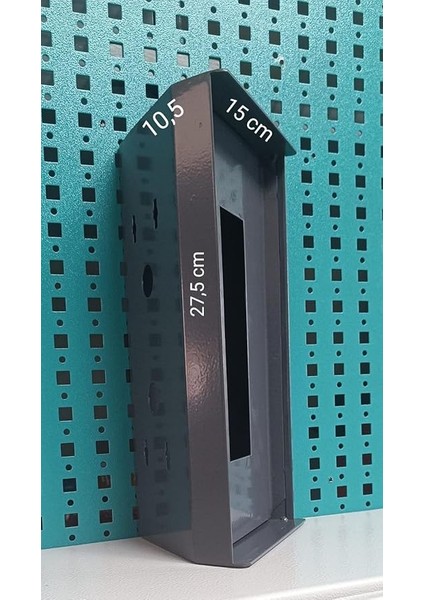 Pano Aep Açılı Diafon Zil Paneli, Metal Yön Çevirme ve Koruma Kutusu, 15X27,5X10,5 Cm, Antrasit