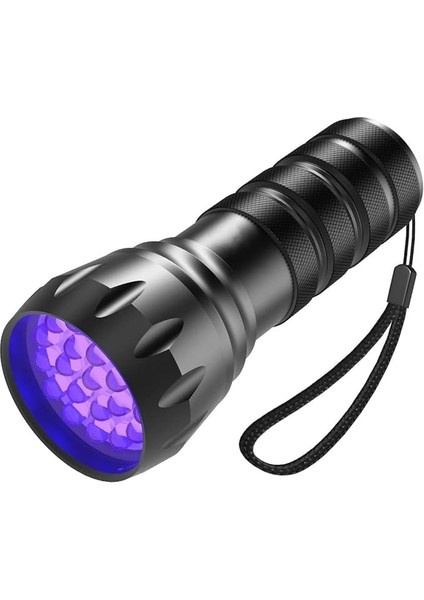 21 led 395nm güneş ışığı ultraviyole uv el feneri - blacklight - çok amaçlı