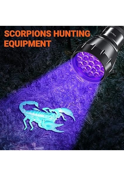 21 led 395nm güneş ışığı ultraviyole uv el feneri - blacklight - çok amaçlı fiyatları