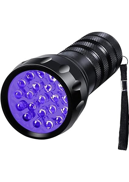 21 led 395nm güneş ışığı ultraviyole uv el feneri - blacklight - çok amaçlı modelleri