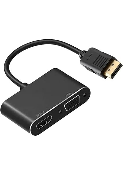 Çoklayıcı Adaptör 2 In 1 Dp To VGA HDMI Kasa Bilgisayar Uyumlu Çevirici Adaptör Çok Portlu Çoklayıcı 2in1 Displayport To VGA HDMI ZR723 fiyatları
