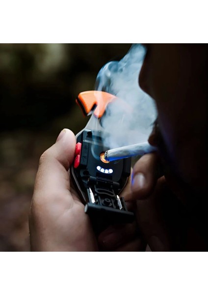 Çok Fonksiyonlu Mini LED Lamba Anahtarlık ve Çakmak USB Şarjlı Kamp Için Taşınabilir 7 Modlu ( Lisinya ) modelleri