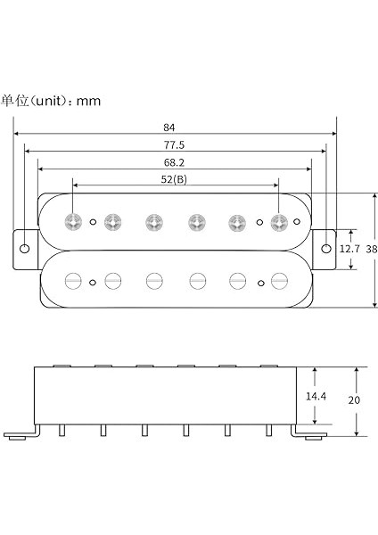 Zebra Gitar Humbucker Manyetikler Alnico 5 Köprü Pikap 14-15K fırsatları