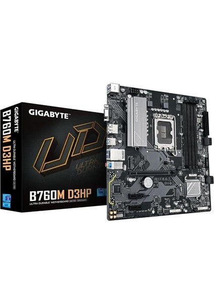 B760M D3HP LGA1700 Ddr5 7600MHZ(OC) Pcıe 4.0 M.2 Nvme Gigabit Lan Matx Anakart