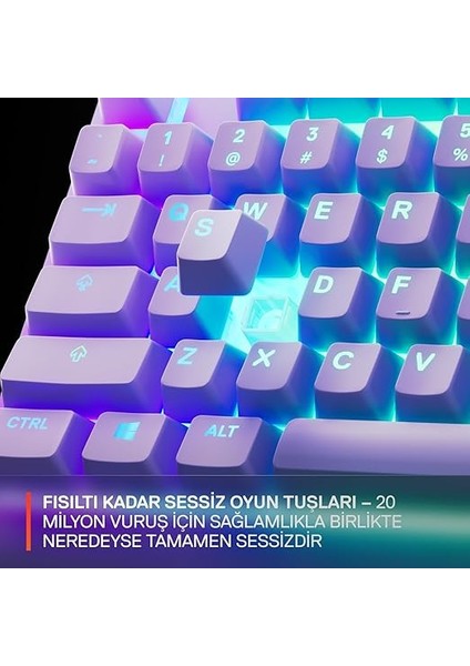 Apex 3 Tkl Rgb Suya ve Toza Dayanıklı Türkçe Gaming Klavye – Lila indirimleri