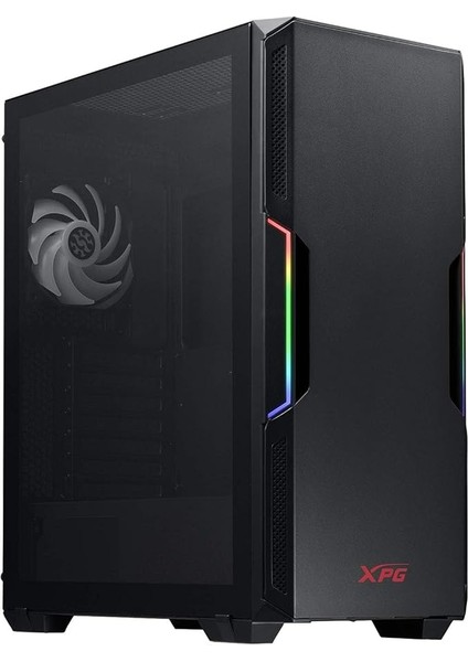 Xpg Güçlü Orta Boy Bilgisayar Kasası, Atx/micro Atx, Mini-Itx, Kompakt Boyut, Temperli Cam Yan Panel, I/o USB 3.0 Bağlantı Noktası, Siyah