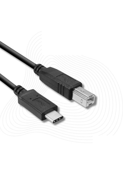 7049 3 Metre Type C To USB Printer Yazıcı Tarayıcı Ara Bağlantı Kablosu 1 x USB 3.1 Type C Erkek - Yazıcı Printer Type B Erkek Kablo Çift Yönlü Kullanma (LN-7049 Type C To Usb)