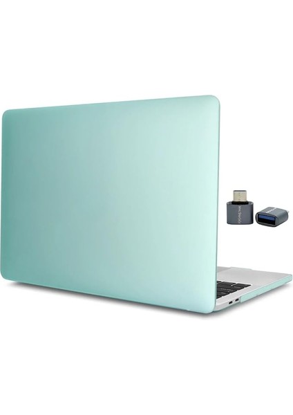 MacBook Air 13.6 Inç M2 M3 M4 Uyumlu Kılıf, Mat Flu Sert Kapak, Ince Hafif Darbe Önleyici Koruma, Şeffaf & Renk Seçenekli Hardcase Açık Yeşil
