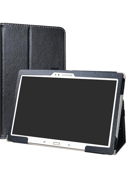 Tab S 10.5 Kılıf, Labanema Slim Fit Folyo Pu Deri Ince Suni Deri Koruyucu Kapak Kabuk Samsung Galaxy Tab S 10.5 T800 T805 (10,5 Inç) Tablet Için - Siyah