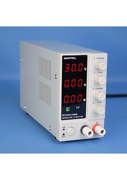 Wanptek NPS3010W 0-30V 0-10A Anahtarlamalı Dc Güç Kaynağı 3 Haneli Ekran LED Yüksek Hassasiyetli Ayarlanabilir Mini Güç Kaynağı Ac 115V/230V 50/60Hz Voltaj ve Akım Düzenlemeli Çift Çıkış fiyatları