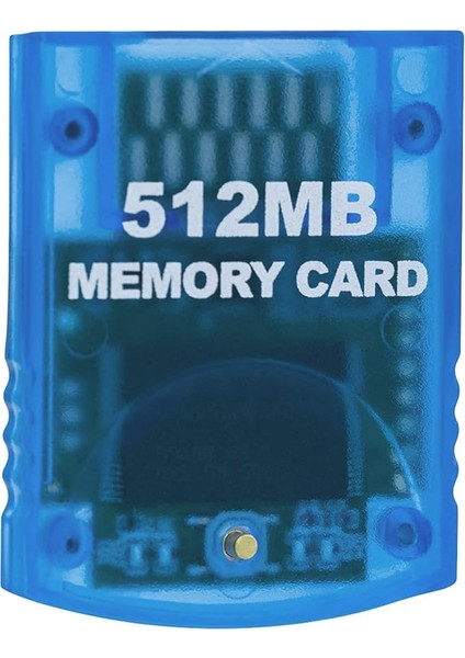 Gamecube Hafıza Kartları, Gamecube ve Wii Konsolu ile Uyumlu Hafıza Kartı - Mavi 512MB (8192 Blok)