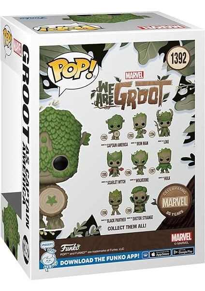 Pop! Marvel: 85. Yıldönümü - Biz Groot, Kaptan Amerika Olarak Groot'uz modelleri
