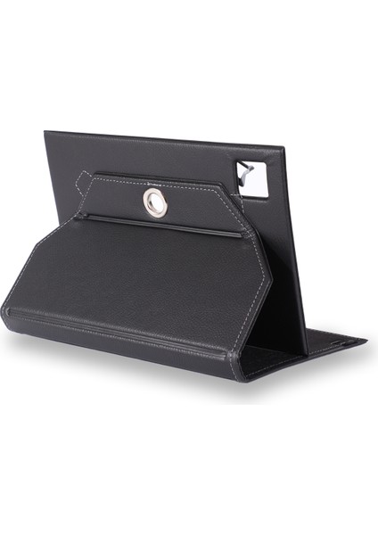 Fluo Play 8 - 8" Tablet Uyumlu Standlı Üniversal Kapaklı Siyah Tablet Kılıfı