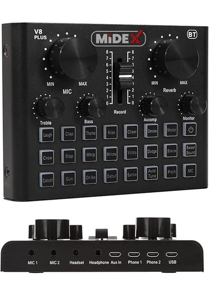 Vs8 Plus Canlı Yayın Ses Kartı Efektli Radyo Mikseri (Telefon ve Pc Podcast Radyo Yayıncılar) fırsatları