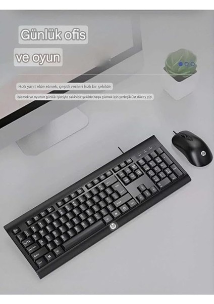 KM100 Kablolu Klavye Mouse Set Ingilice Q modelleri