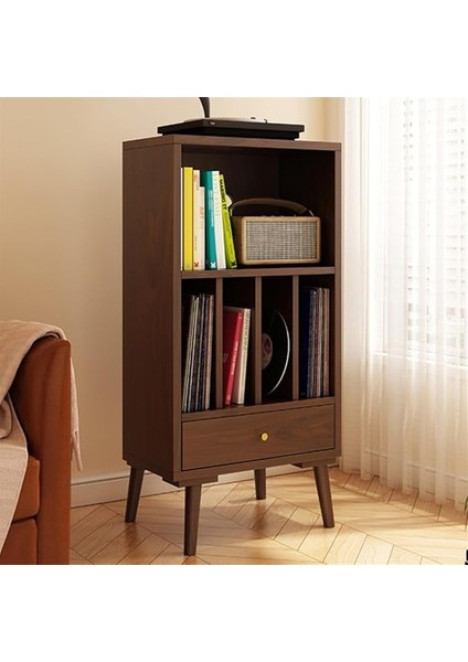 Vinil Kayıt Depolama Masif Ahşap Vinil Plak Dolabı CD Raf Depolama Dolabı Gramofon Dolabı Zemin Ayakta Küçük Kitaplık Dergi Dolabı Oturma Odası Yan Dolap Kayıt Sandığı