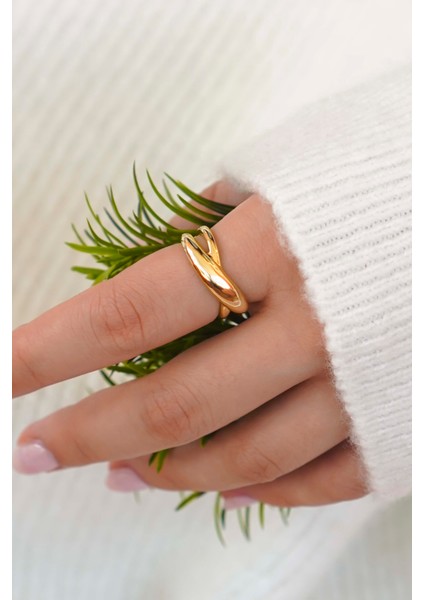 Altın Bombeli ve Düğüm Model Kadın Yüzük Seti – 2’li fırsatları