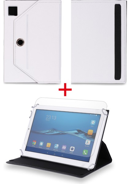 Lenovo Tab 4 ZA2B0065TR 8 8" IPS Tablet Uyumlu Standlı Tablet Kılıfı + Nano Ekran Koruyucu