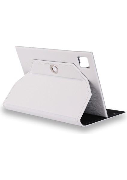 Reeder A7S (3g) 7" Tablet Uyumlu Standlı Üniversal Kapaklı Beyaz Tablet Kılıfı