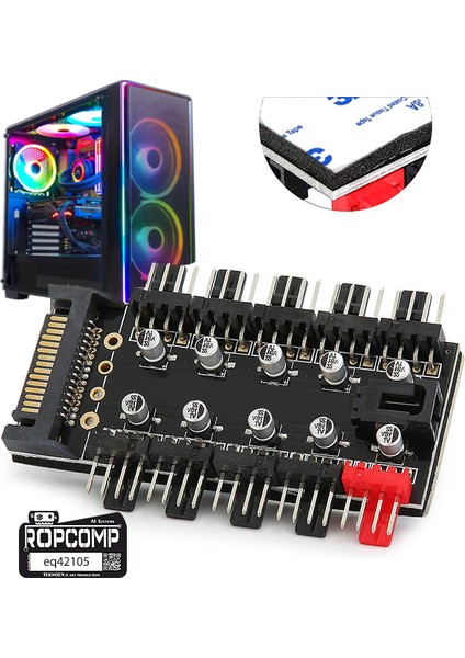10 Port Fan Power Hub Sata Güçlü Pwm Switch Çoklayıcı fırsatları