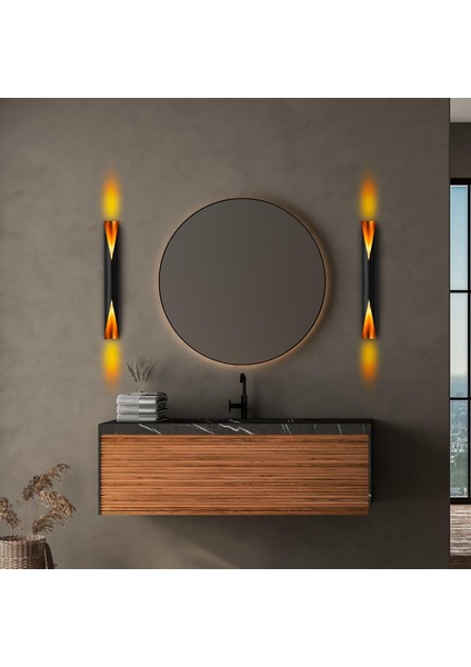 Vega Çift Yönlü Metal Tekli Aplik Siyah, Modern Tasarım Duvar Lambası VEGA-15366 indirimleri