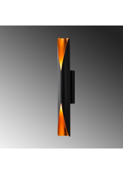 Vega Çift Yönlü Metal Tekli Aplik Siyah, Modern Tasarım Duvar Lambası VEGA-15366