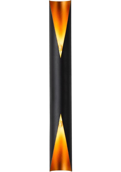 Vega Çift Yönlü Metal Tekli Aplik Siyah, Modern Tasarım Duvar Lambası VEGA-15366